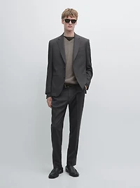 100% cool wool suit blazer