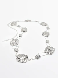Textured chain and medallion belt