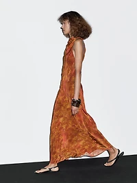 Long flowing printed dress