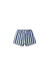 TWO-PACK OF STRIPED AND PLAIN BERMUDA SHORTS