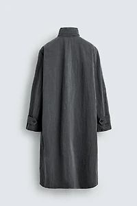AARON LEVINE X ZARA LIGHTWEIGHT WASHED EFFECT TRENCH COAT