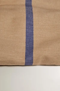 STRIPED LINEN AND COTTON TOPPER