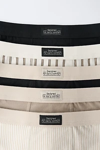 AGES 3-6 / FIVE-PACK OF STRIPED BOXERS