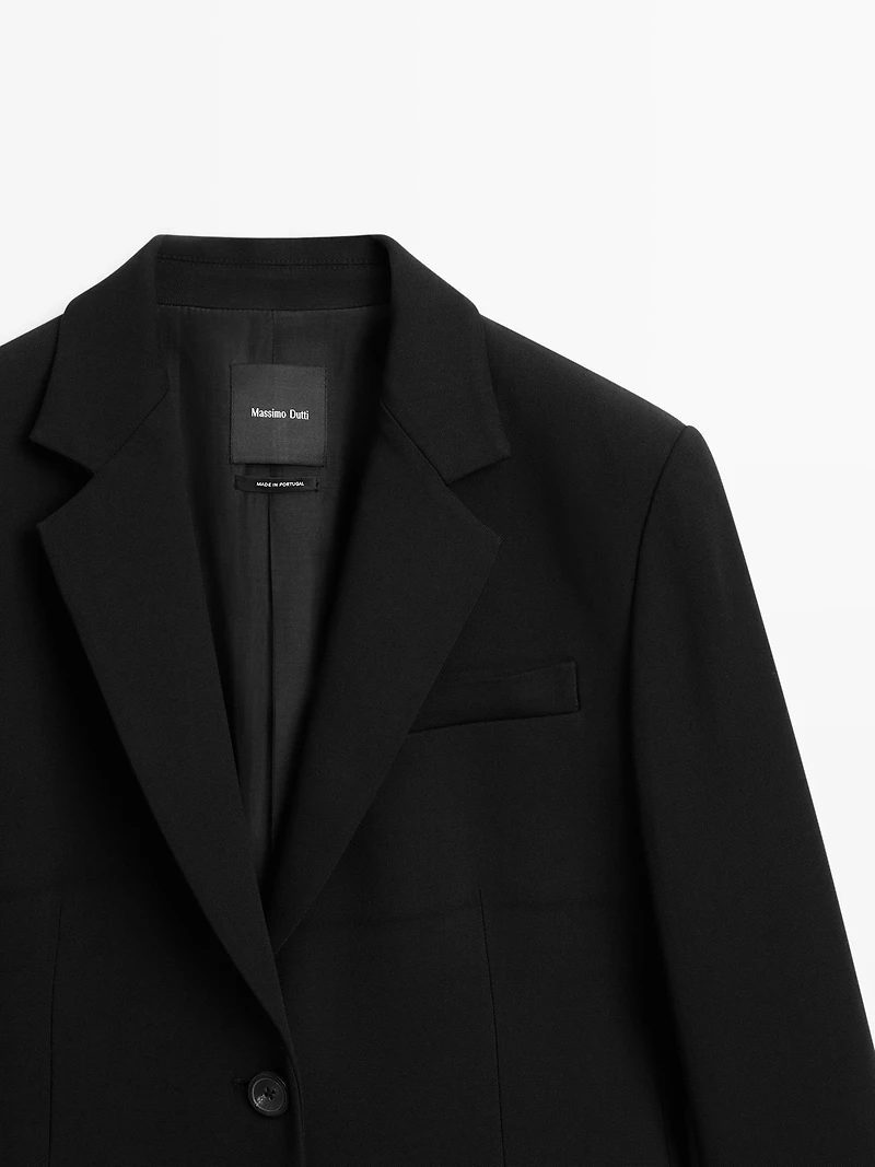 Blazer en crêpe deux boutons