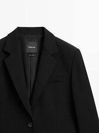 Blazer en crêpe deux boutons