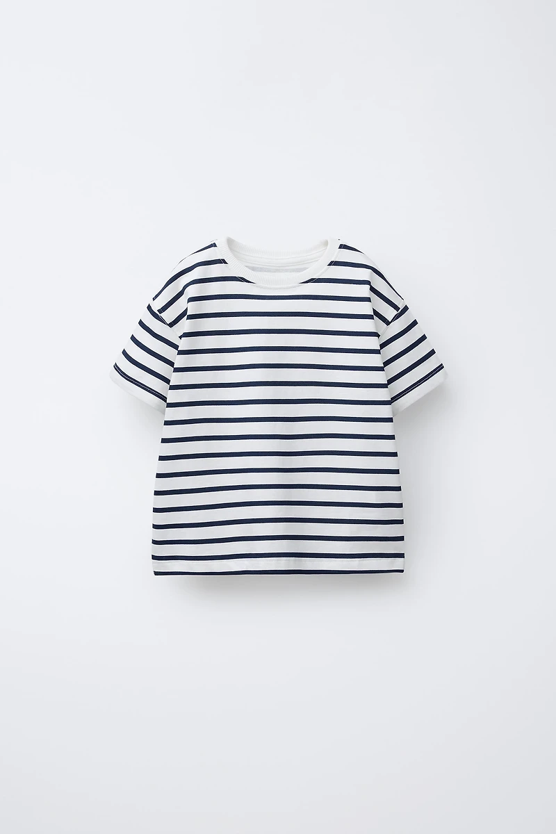 THREE-PACK OF PLAIN AND STRIPED T-SHIRTS