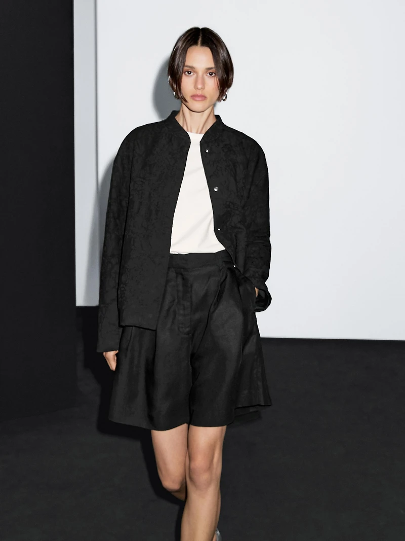 100% cotton oversize bomber jacket