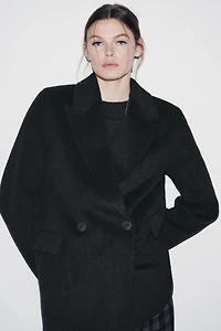 DOUBLE BREASTED WOOL BLEND BLAZER ZW COLLECTION
