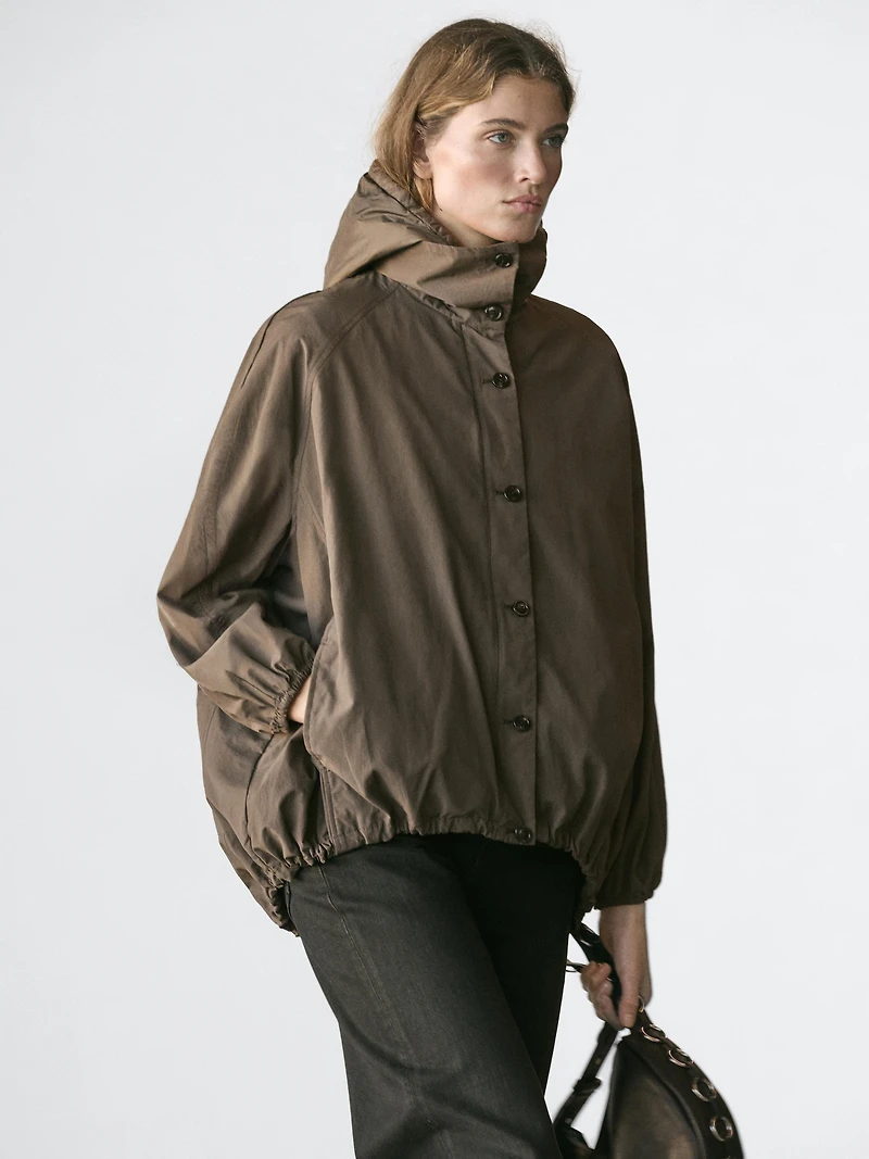 Parka with puff detail