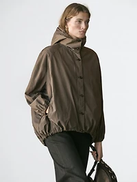 Parka with puff detail