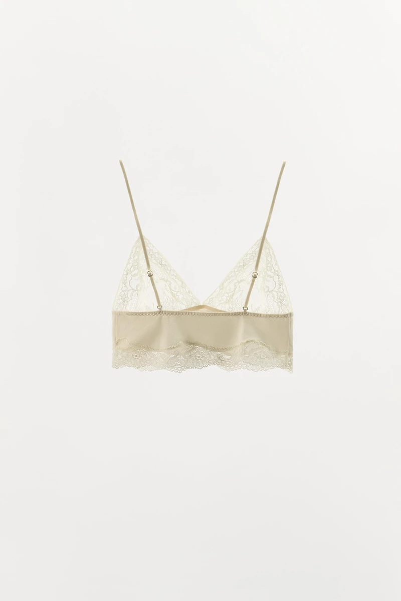 COTTON LACE BRALETTE