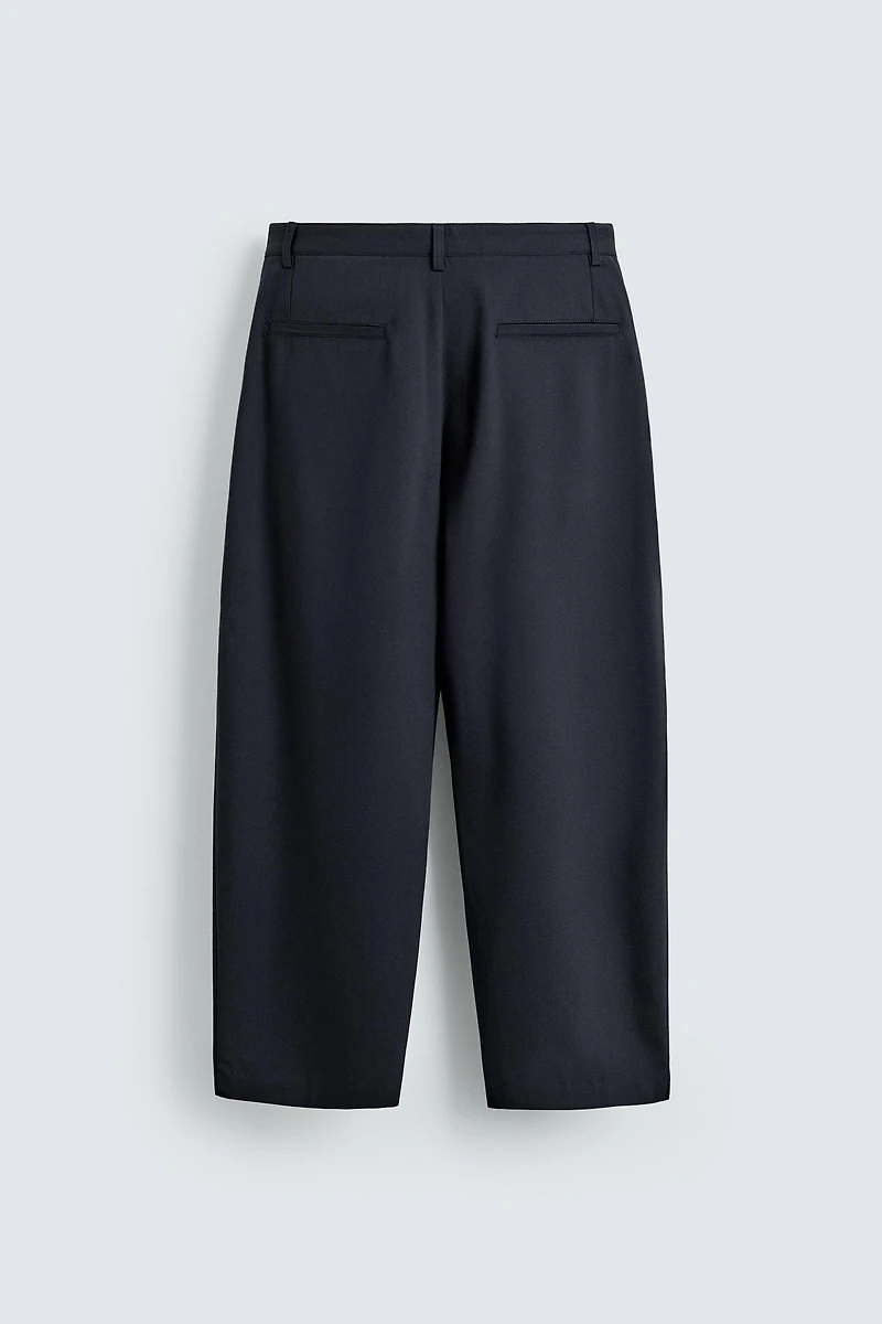 RELAXED FIT BELTED PANTS