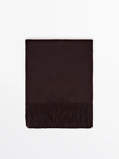 Wool blend scarf