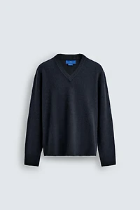 PULL EN LAINE À COL V AARON LEVINE X ZARA