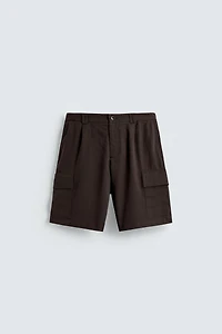 LYOCELL-COTTON CARGO SHORTS