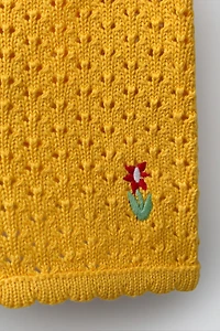 SHORT EN MAILLE FLEUR BRODÉE