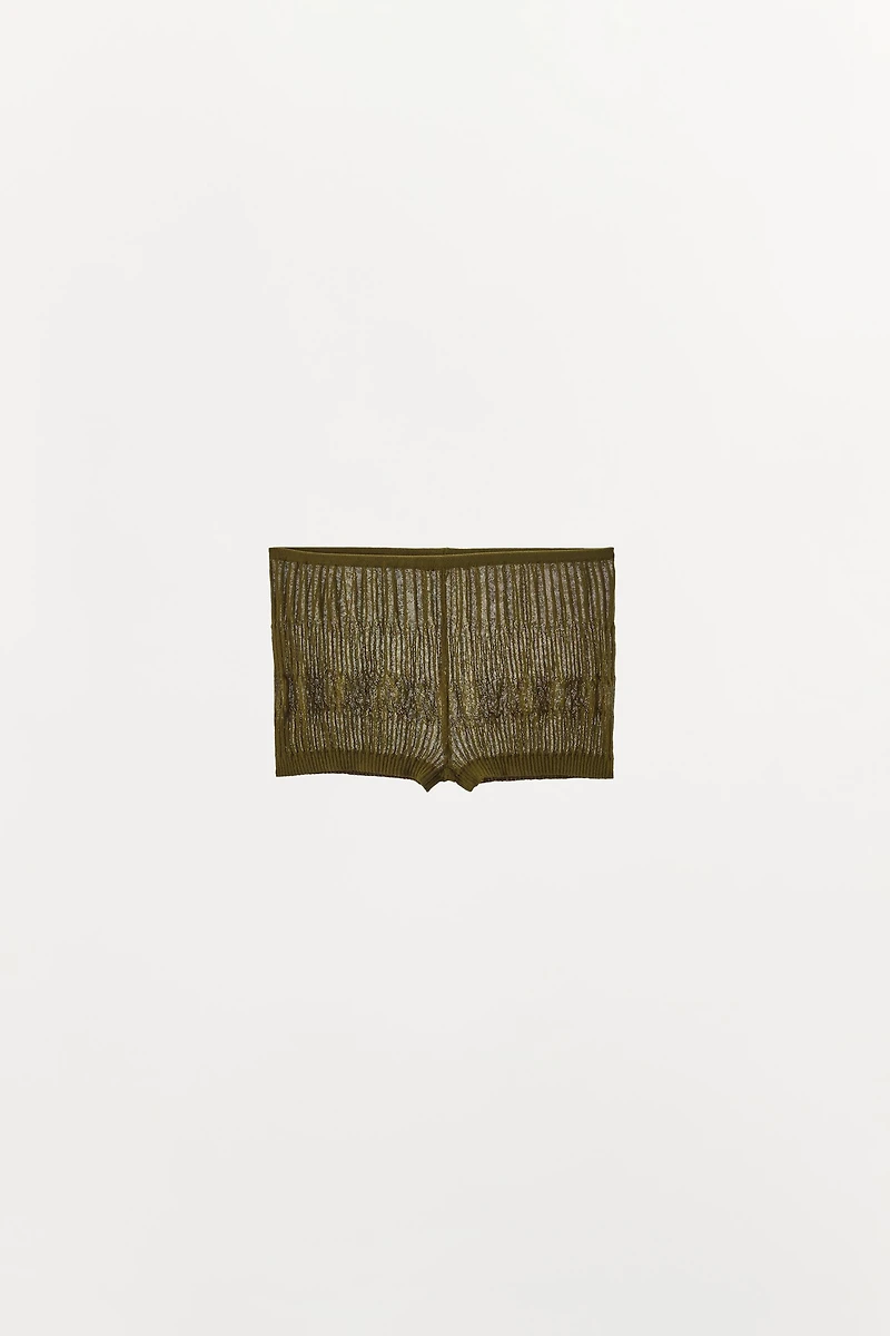 SHORT EN MAILLE TEXTURÉE