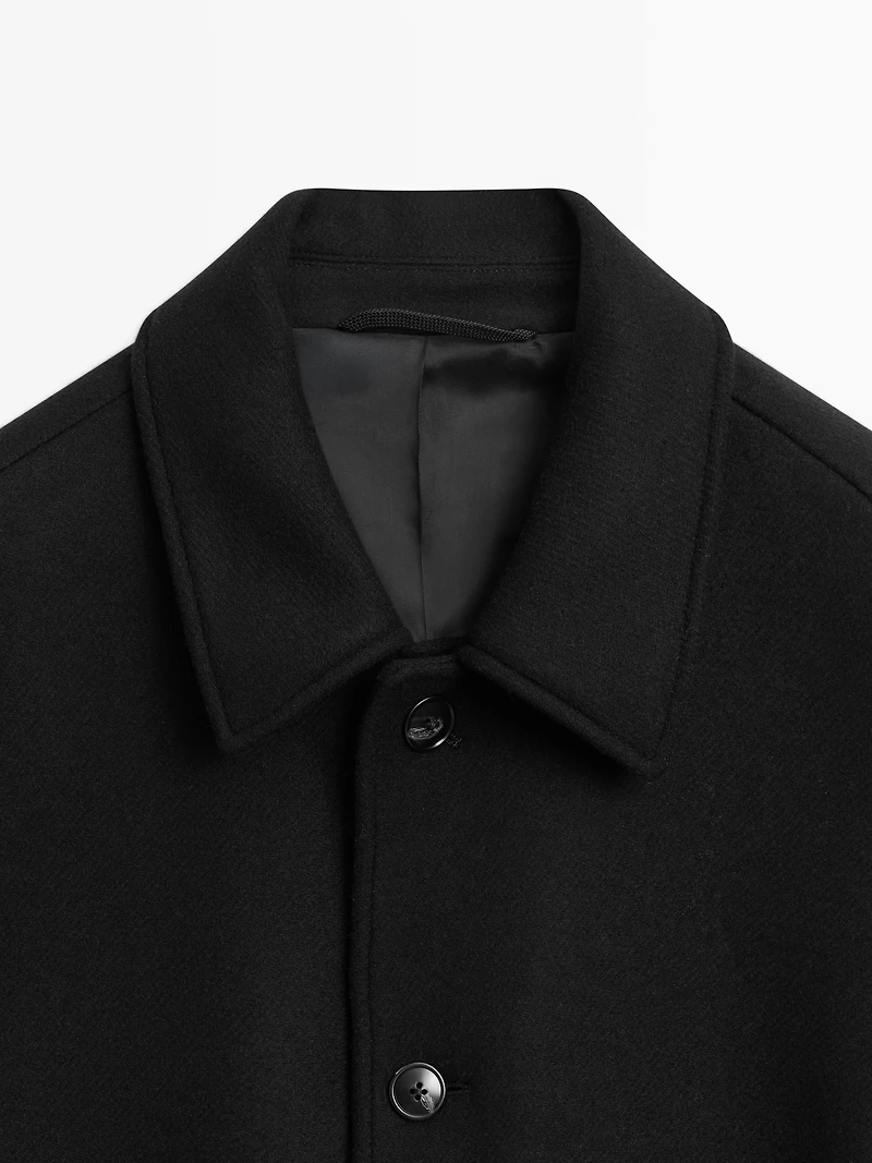 Manteau mi-long en laine mélangée