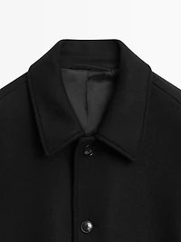 Manteau mi-long en laine mélangée