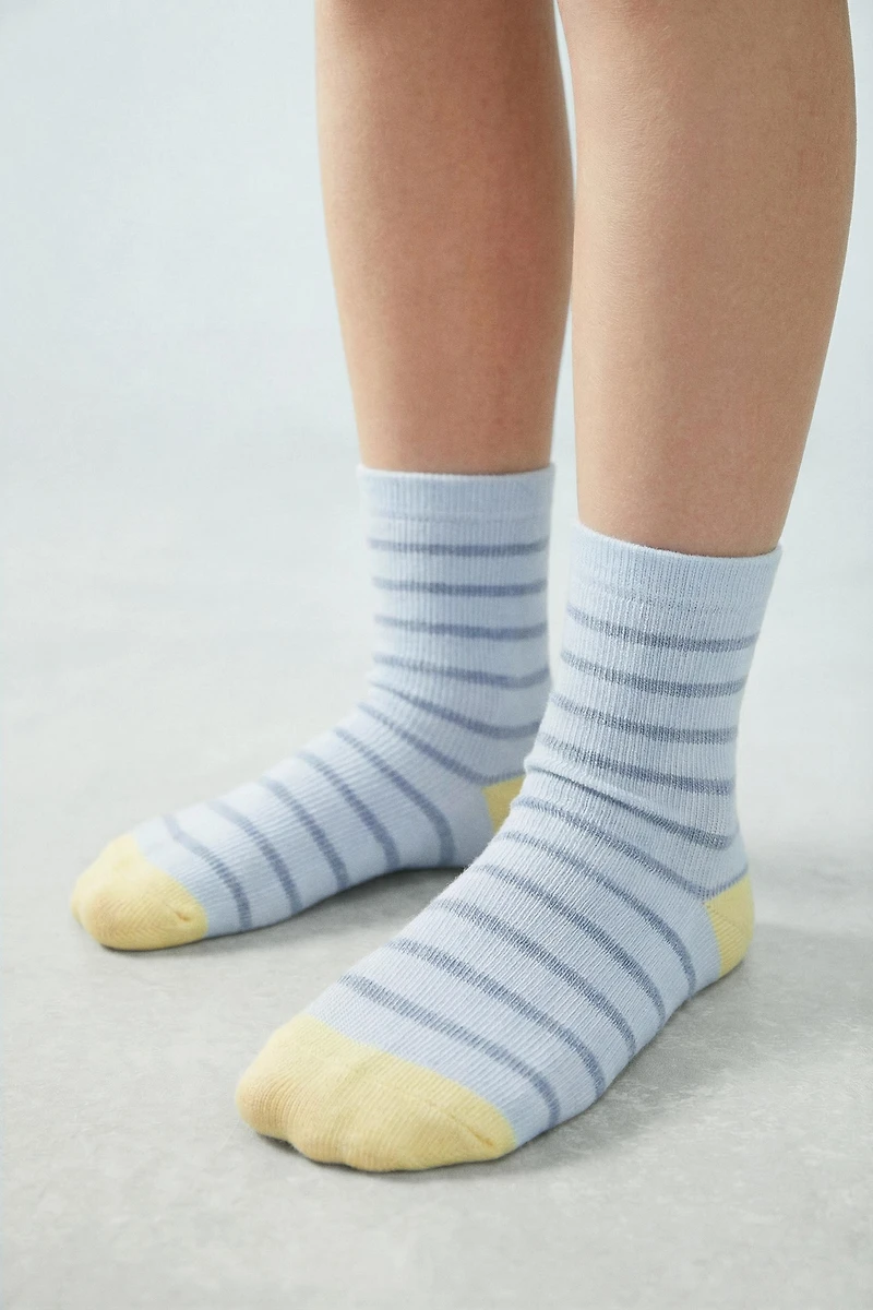 FIVE-PACK OF STRIPED TALL SOCKS