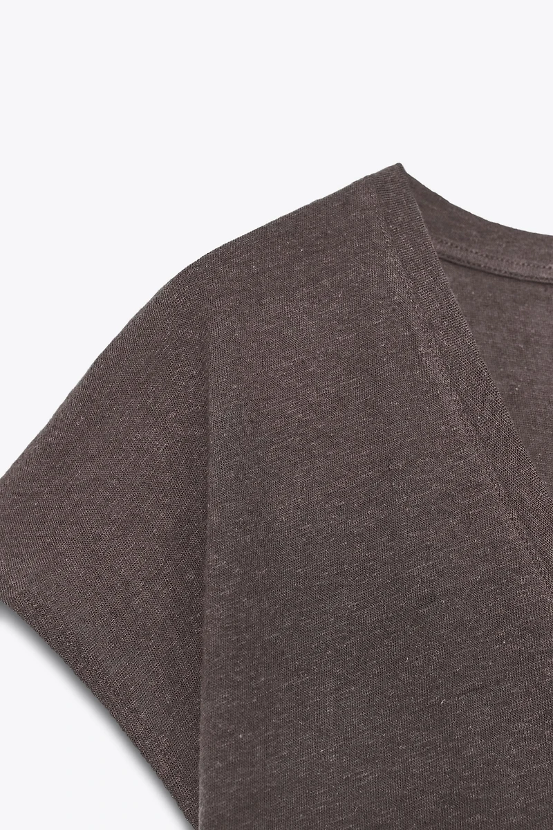 COTTON LINEN T-SHIRT