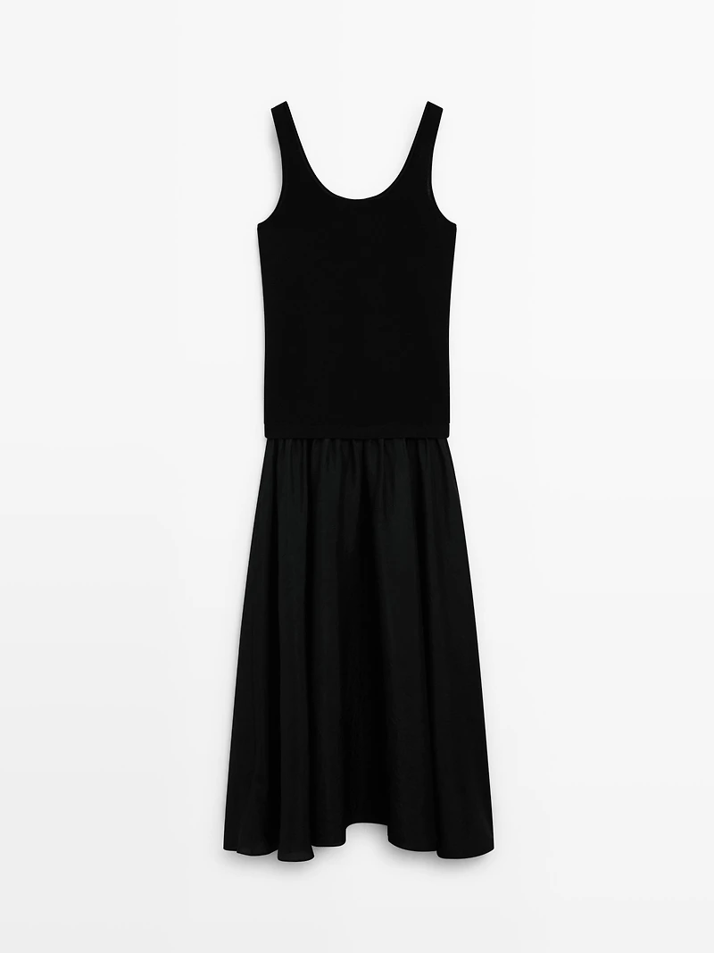 Long contrast dress