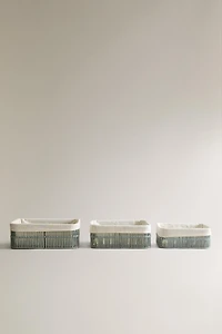 CORBEILLE RECTANGULAIRE TISSU INTÉRIEUR
