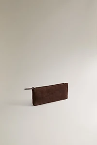 SPLIT LEATHER STORAGE CASE