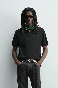 WASHED PIQUÉ POLO SHIRT AARON LEVINE X ZARA