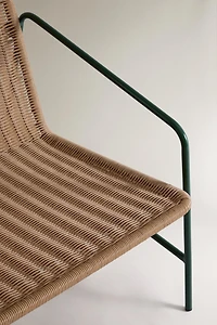 FAUTEUIL EXTÉRIEUR TRESSÉ DÉTAIL GÉOMÉTRIQUE