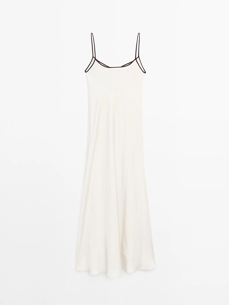 Satin camisole midi dress