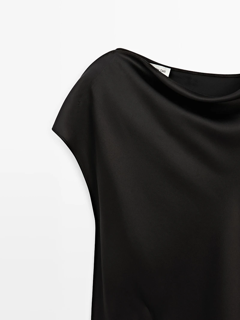 Asymmetric satin top - LIMITED