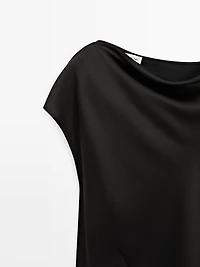 Asymmetric satin top - LIMITED