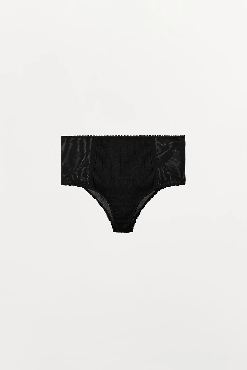 HIGH-WAISTED COMBINED POINTELLE BOTTOMS