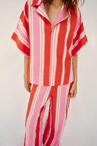 CHEMISE RAYÉE COL POLO