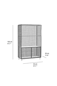 METAL BOOKCASE WITH DOORS