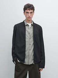 Zip-up bomber jacket