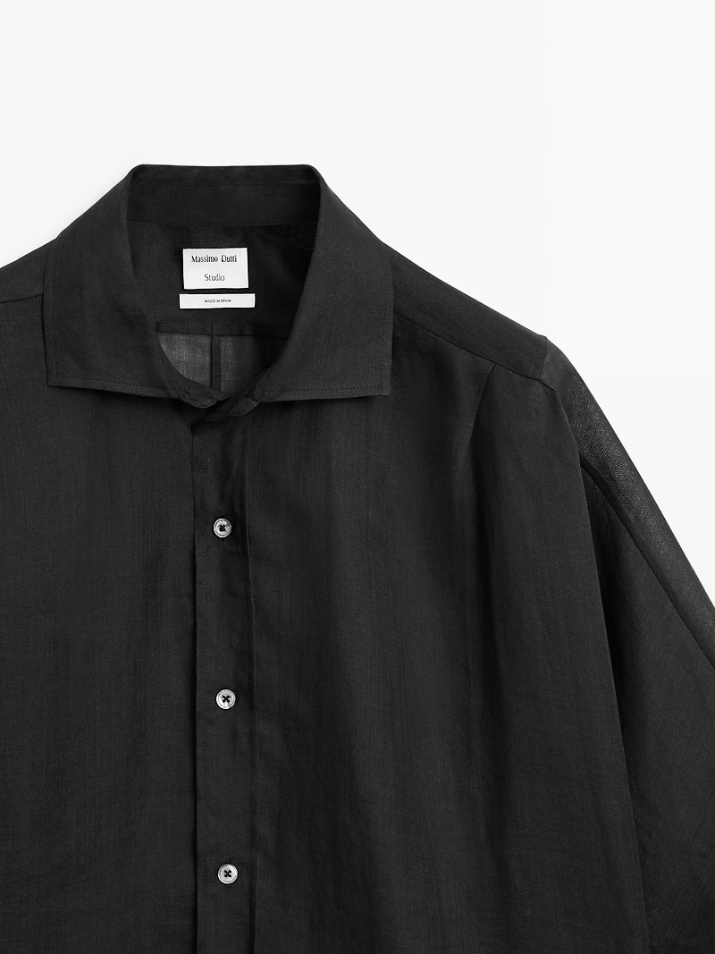 Batwing sleeve 100% ramie shirt - Studio