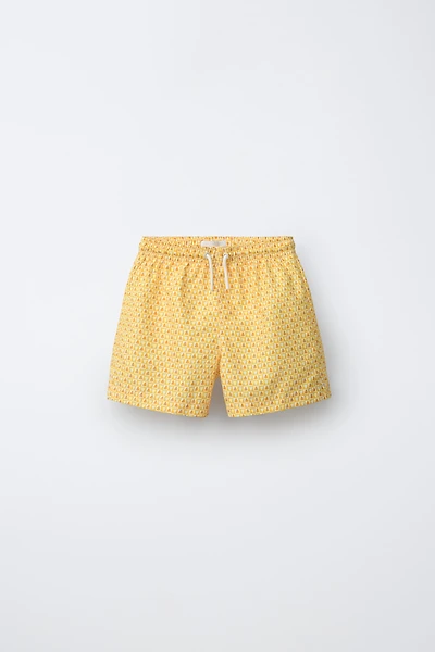 6-14 YEARS/ GEOMETRIC PRINT SWIM SHORTS