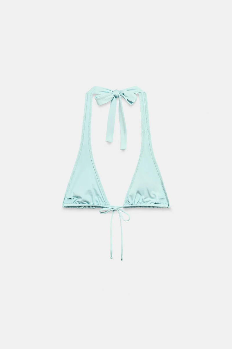 STUDDED SLIDING TRIANGLE BIKINI TOP