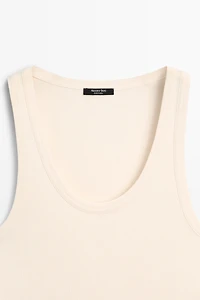 Sleeveless 100% cotton T-shirt