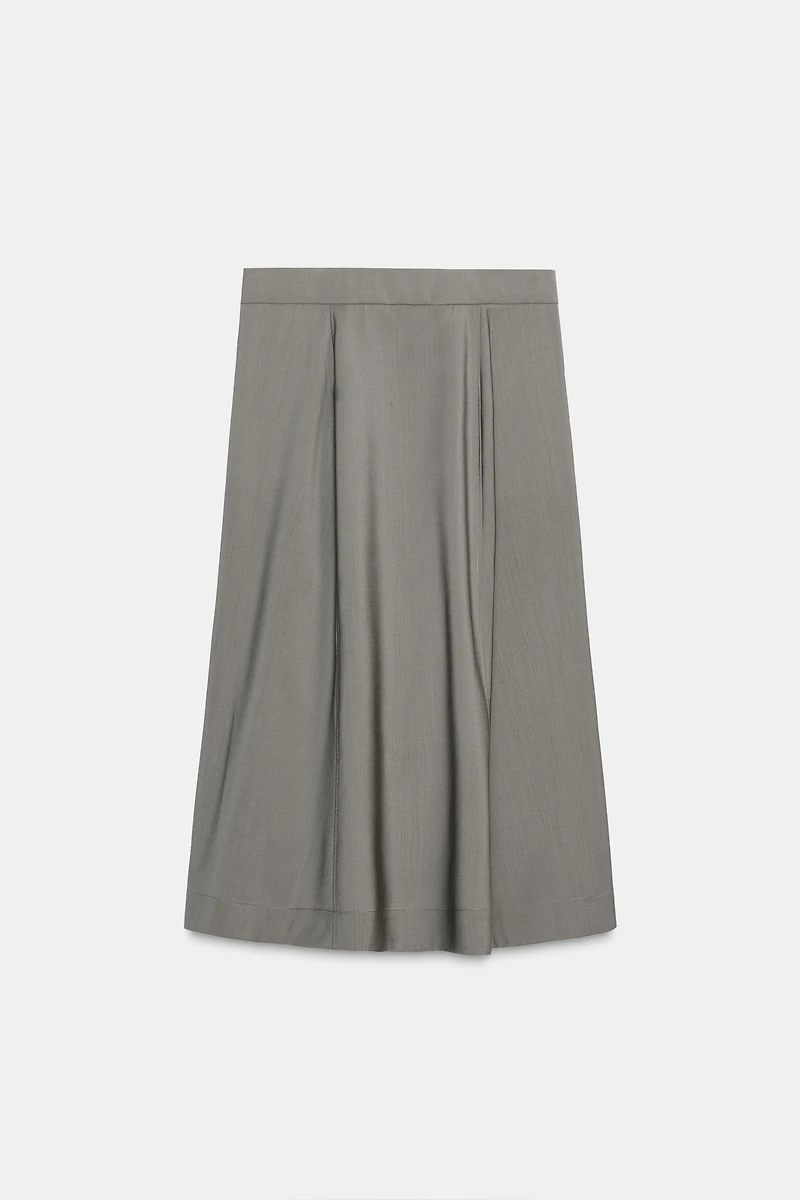 ASYMMETRIC WOOL SKIRT W COLLECTION