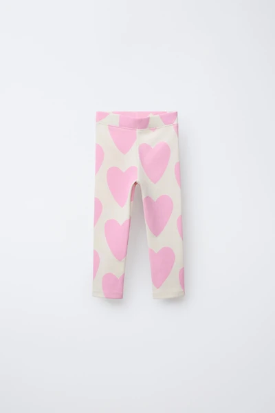 PRINTED RIBBED LEGGINGS