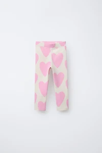 PRINTED RIBBED LEGGINGS