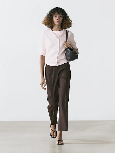 Pantalon quick-flare en lin