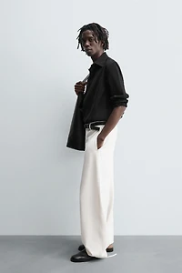 TEXTURED RELAXED FIT PANTS