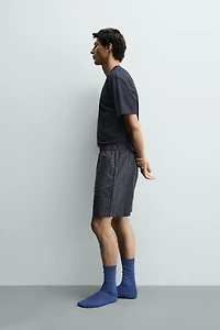 PLAID BERMUDA PAJAMA SET
