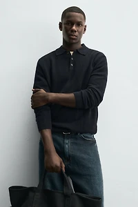 COTTON LYOCELL KNIT POLO SHIRT