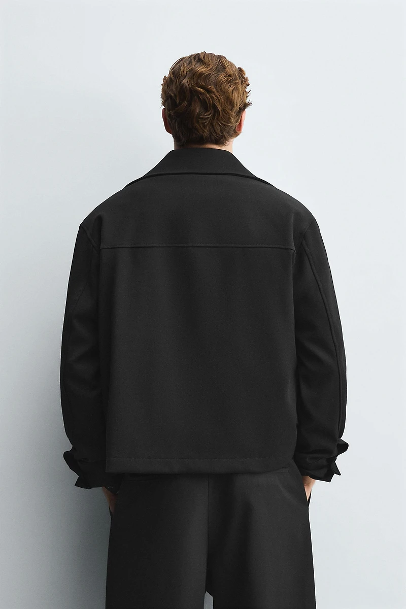 BOXY FIT ZIP-UP OVERSHIRT