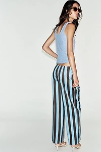 STRIPED STRAIGHT LEG PANTS